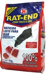 5 RAT-END Cebo fresco Raticida en cebo fresco de gran apetencia, preparado