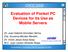Evaluation of Pocket PC Devices for its Use as Mobile Servers