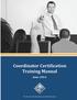Coordinator Certification Training Manual June 2014