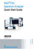 R&S FSC Spectrum Analyzer Quick Start Guide