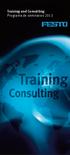 Training and Consulting Programa de seminarios 2013