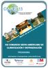 XIII CONGRESO IBERO-AMERICANO DE CLIMATIZACIÓN Y REFRIGERACIÓN PROGRAMA. Información e inscripciones: www.ciar2015.org