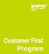 Customer First Program