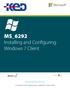 MS_6292 Installing and Configuring Windows 7 Client