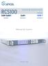 RCS100. Sistema de monitorización remota. Manual de Usuario RCS100 RCS100-C RCS100-TI. Versión 3.00