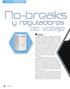 No-breaks. 20 Consumidor EL LABORATORIO PROFECO REPORTA