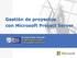Gestión de proyectos con Microsoft Project Server. Vicente Rubio Peinado v-tsp Project y Visio b-vicenr@microsoft.com