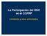 La Participación del GSC en el CCFRP. Limitantes y retos enfrentados