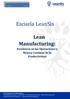 Escuela LeanSis. Lean Manufacturing: Excelencia en las Operaciones y Mejora Continua de la Productividad