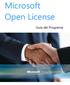 Microsoft Open License. Guía del Programa