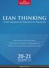 LEAN THINKING. Cómo Mejorar los Procesos de Negocios. Mejore los procesos operacionales de la empresa. 20-21. NOVIEMBRE, 2013 Santiago de Chile