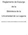 Reglamento de Expurgo. de la. Biblioteca de la. Universidad de La Laguna