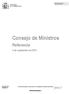 Consejo de Ministros. Referencia. 4 de septiembre de 2015 MINISTERIO DE LA PRESIDENCIA. www.lamoncloa.gob.es