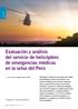 Evaluación y análisis del servicio de helicóptero de emergencias médicas en la selva del Perú