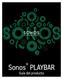 Sonos PLAYBAR. Guía del producto