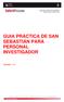 GUIA PRÁCTICA DE SAN SEBASTIÁN PARA PERSONAL INVESTIGADOR. Versión 1.0