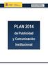 Comisión de Publicidad y Comunicación Institucional PLAN 2014. de Publicidad y Comunicación Institucional