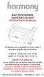 BELT-POSITIONING BOOSTER CAR SEAT INSTRUCTION MANUAL
