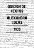 EDICION DE TEXTOS ALEXANDRA LUCAS TICO