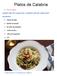 Platos de Calabria. Primer platos: Spaghetti aglio olio e peperoncino -(Espaguetis aglio alio y peperoncino) Ingredientes: Diente de aglio.