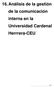 16. Análisis de la gestión de la comunicación interna en la Universidad Cardenal Herrrera-CEU