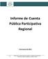 Informe de Cuenta Pública Participativa Regional 2 de marzo de 2015