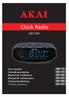 Clock Radio AR170D GB 2 NL 13 FR 24 ES 35 DE 46 EL 57