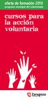 oferta de formación 2010 programa municipal del voluntariado cursos para la accion voluntaria