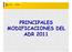 PRINCIPALES MODIFICACIONES DEL ADR 2011