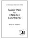 Master Plan for ENGLISH LEARNERS