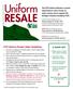 Uniform RESALE. PTO Uniform Resale: Seller Guidelines @ DROP-OFF