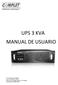 UPS 3 KVA MANUAL DE USUARIO