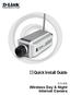 Quick Install Guide. DCS-3420 Wireless Day & Night Internet Camera