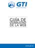 GUÍA DE DE LA WEB USABILIDAD. www.gti.es