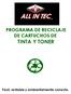 PROGRAMA DE RECICLAJE DE CARTUCHOS DE TINTA Y TONER