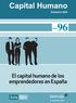 Diciembre 2008. núm.96. El capital humano de los emprendedores en España