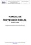 MANUAL DE PROYECCION SOCIAL
