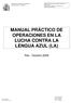 MANUAL PRÁCTICO DE OPERACIONES EN LA LUCHA CONTRA LA LENGUA AZUL (LA)