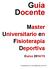 Guía Docente. Master Universitario en Fisioterapia Deportiva. Curso 2014/15