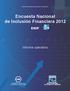 Encuesta Nacional de Inclusión Financiera 2012