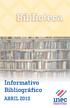 Biblioteca. Informativo Bibliográfico