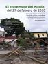 El terremoto del Maule, del 27 de febrero de 2010