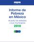 Informe de. Pobreza en México. el país, los estados y sus municipios 2010