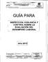 GUIA: INSPECCION, VIGILANCIA y CONTROL SOBRE LA EVALUACiÓN DEL DESEMPEfilo LABORAL ACTO ADMINISTRATIVO: INSPECCION, VIGilANCIA