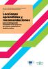 Lecciones aprendidas y recomendaciones para la reintegración sostenible en los procesos de retorno voluntario en América Latina