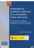 PROGRAMA DE FOMENTO E IMPULSO DE LA ECONOMÍA SOCIAL 2015-2016
