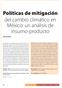del cambio climático en México: un análisis de insumo-producto