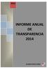 INFORME ANUAL DE TRANSPARENCIA 2014