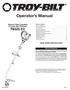 Operator s Manual. Electric Start Capable 4-Cycle Gas Trimmer TB525 EC SAVE THESE INSTRUCTIONS SERVICE INFORMATION