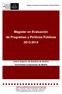Magíster en Evaluación de Programas y Políticas Públicas 2013-2014